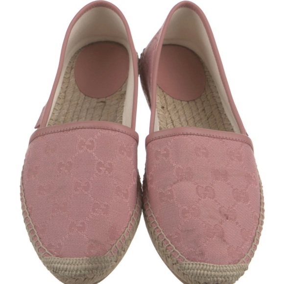 Gucci womens GG pink espadrilles